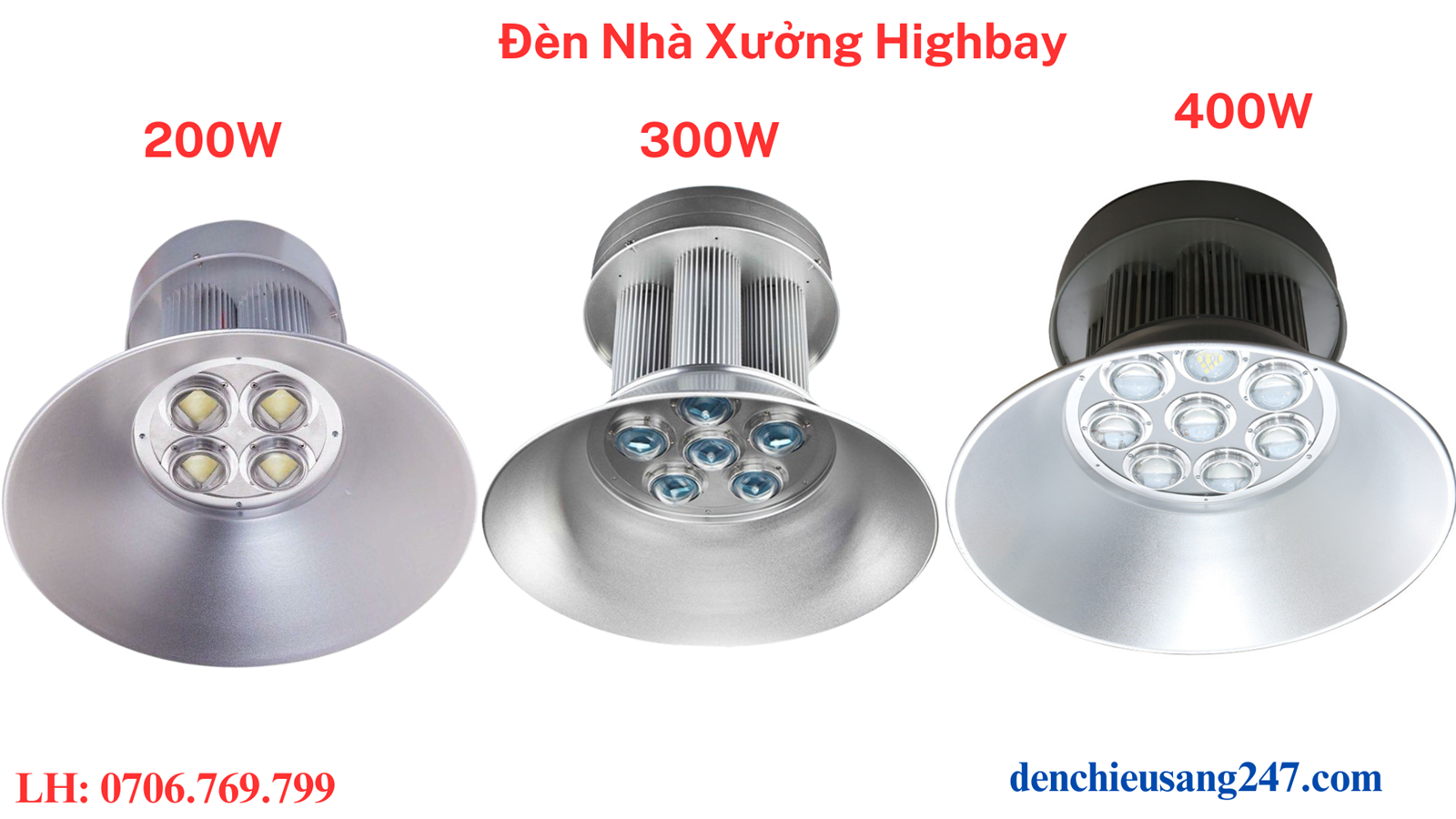đèn led nhà xưởng 400w Highbay