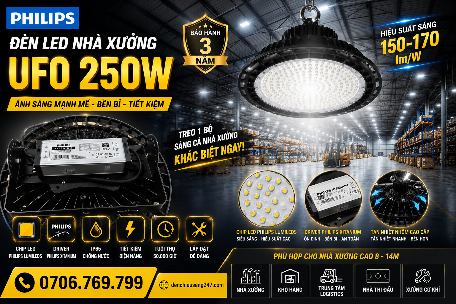 den-led-nha-xuong-250W