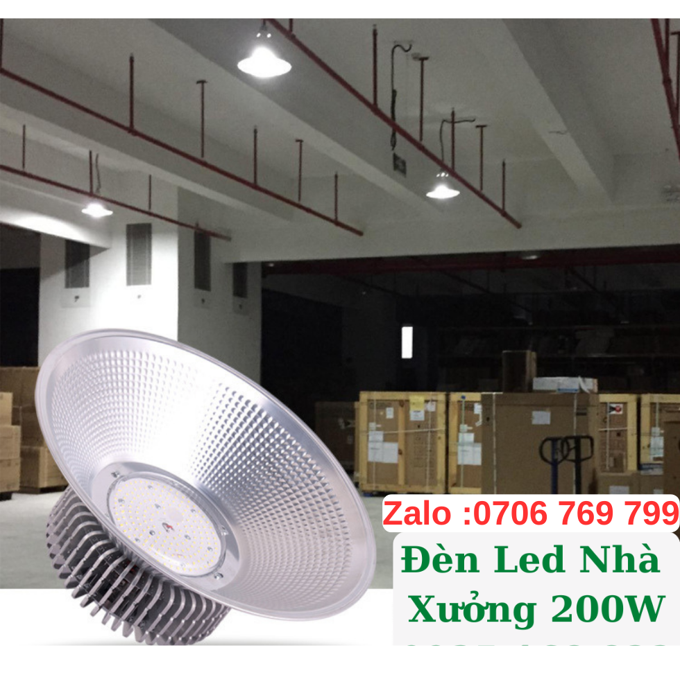 đèn led xưởng 200w đèn nhà kho