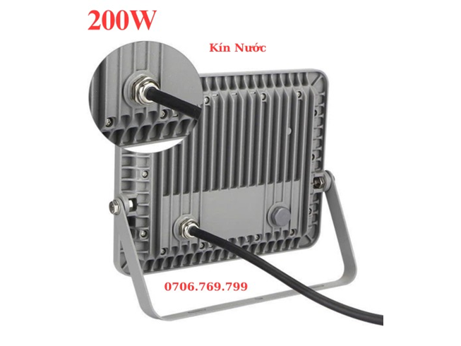 Đèn Pha Led 200W Siêu Mỏng Cao Cấp Vỏ Nhôm Bảo Hành 2 Năm Đổi Mới