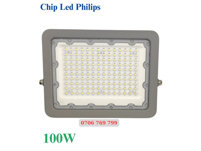 Đèn Pha Led 100W Siêu Mỏng Cao Cấp Vỏ Nhôm Bảo Hành 2 Năm Đổi Mới