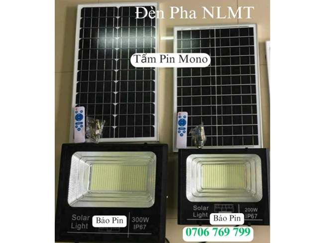Đèn Pha Led Năng Lượng Mặt Trời 200W Loại Tốt