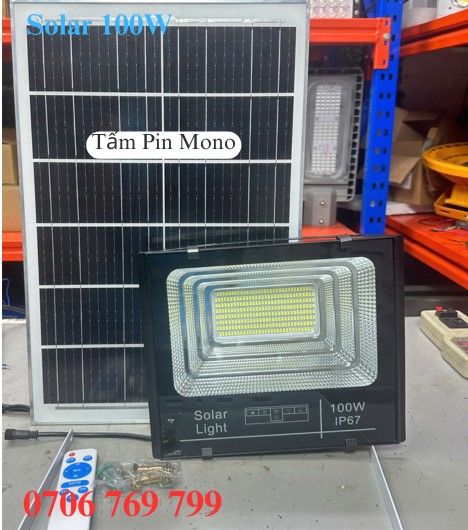 Đèn Pha Led Năng Lượng Mặt Trời 100w