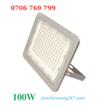 Đèn Pha Led 100W Siêu Mỏng Cao Cấp Vỏ Nhôm Bảo Hành 2 Năm Đổi Mới